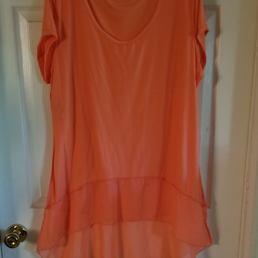 Orange sheath top